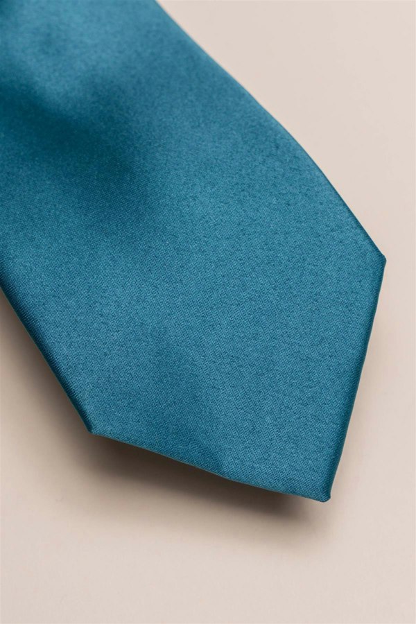 Plain aqua tie set