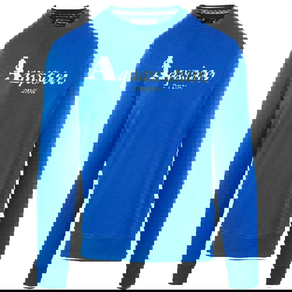 Aquascutum Bold London Logo Sweatshirt - Blue