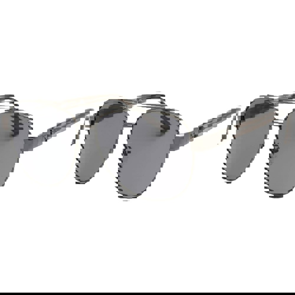Guess Smoke Lens Shiny Gunmetal Silver Sunglasses