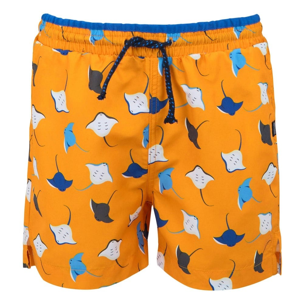Regatta Boys Skander III Stingray Swimming Trunks - Bright Marigold