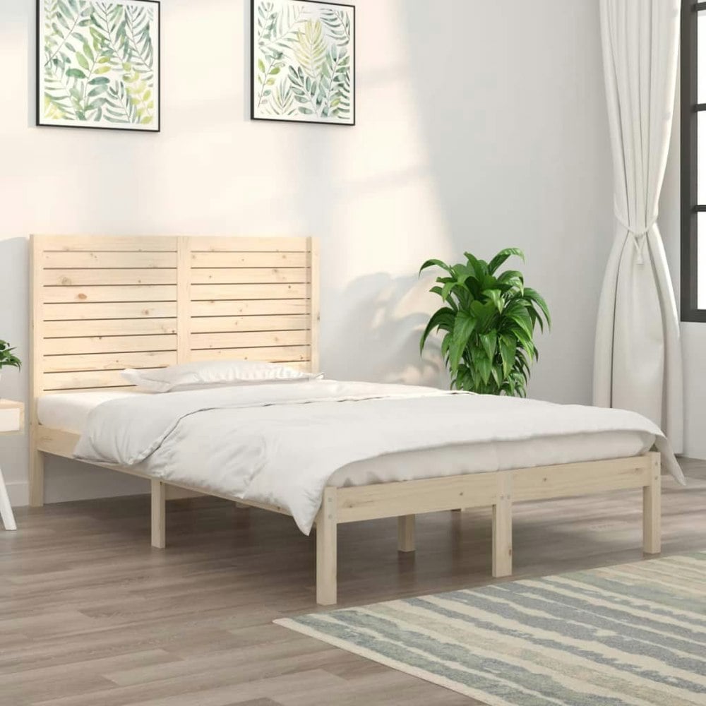 Berkfield Bed Frame Solid Wood 120x190 cm Small Double