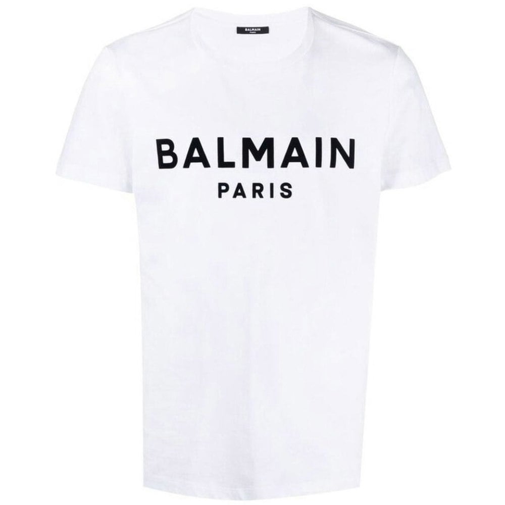 Balmain Paris Bold Branded Logo T Shirt - White