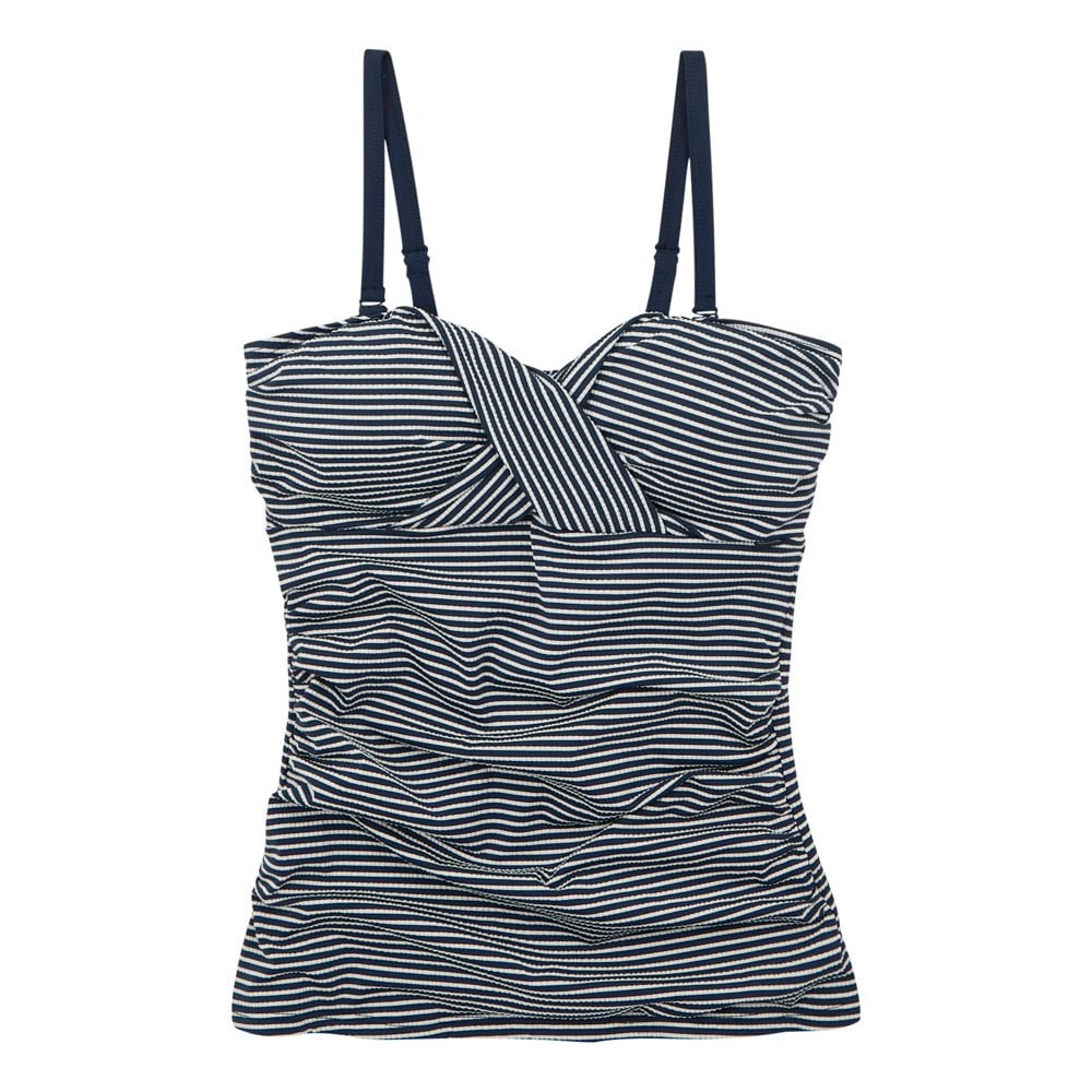Regatta Womens/Ladies Aceana III Seeksucker Tankini Top - Navy/White