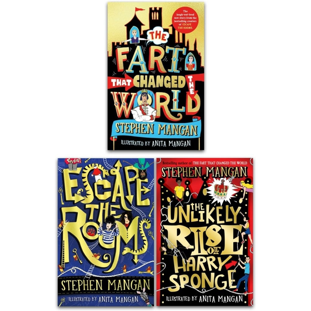 Stephen Mangan 3 Book Set The Fart that Changed the World, Escape the Rooms & more