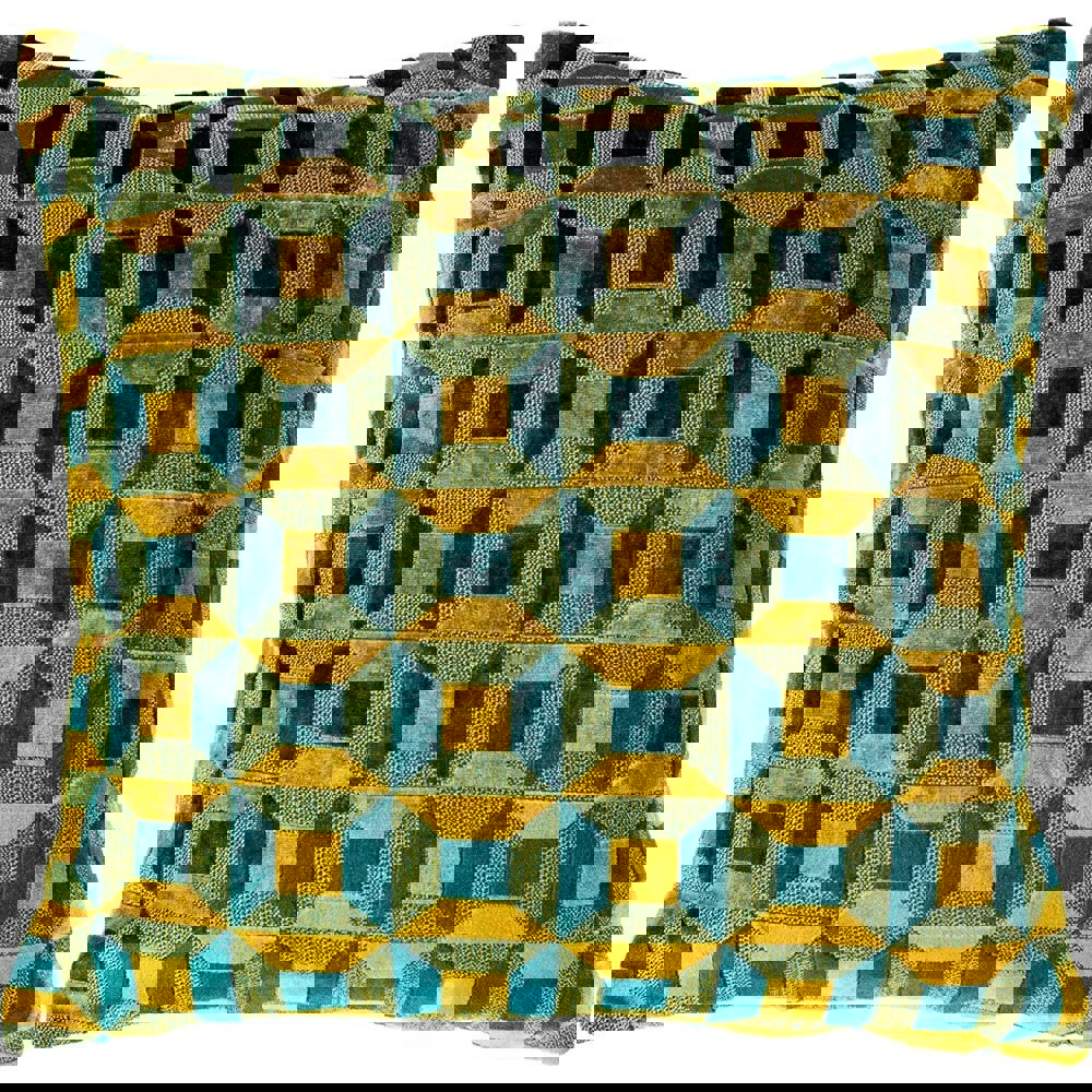 Paoletti Empire Cushion Cover - Teal/Gold