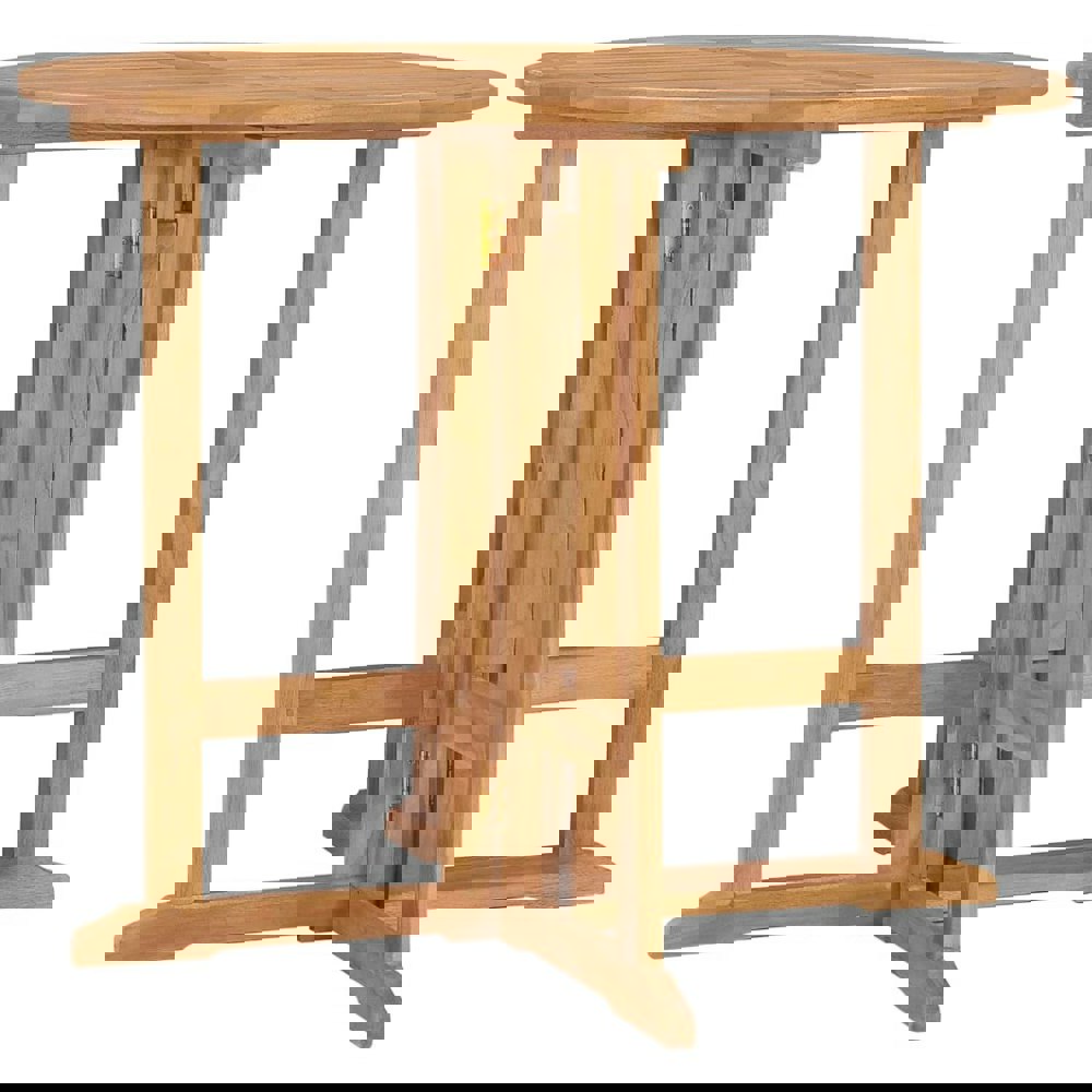 Berkfield Folding Garden Dining Table 90x75 cm Solid Teak Wood
