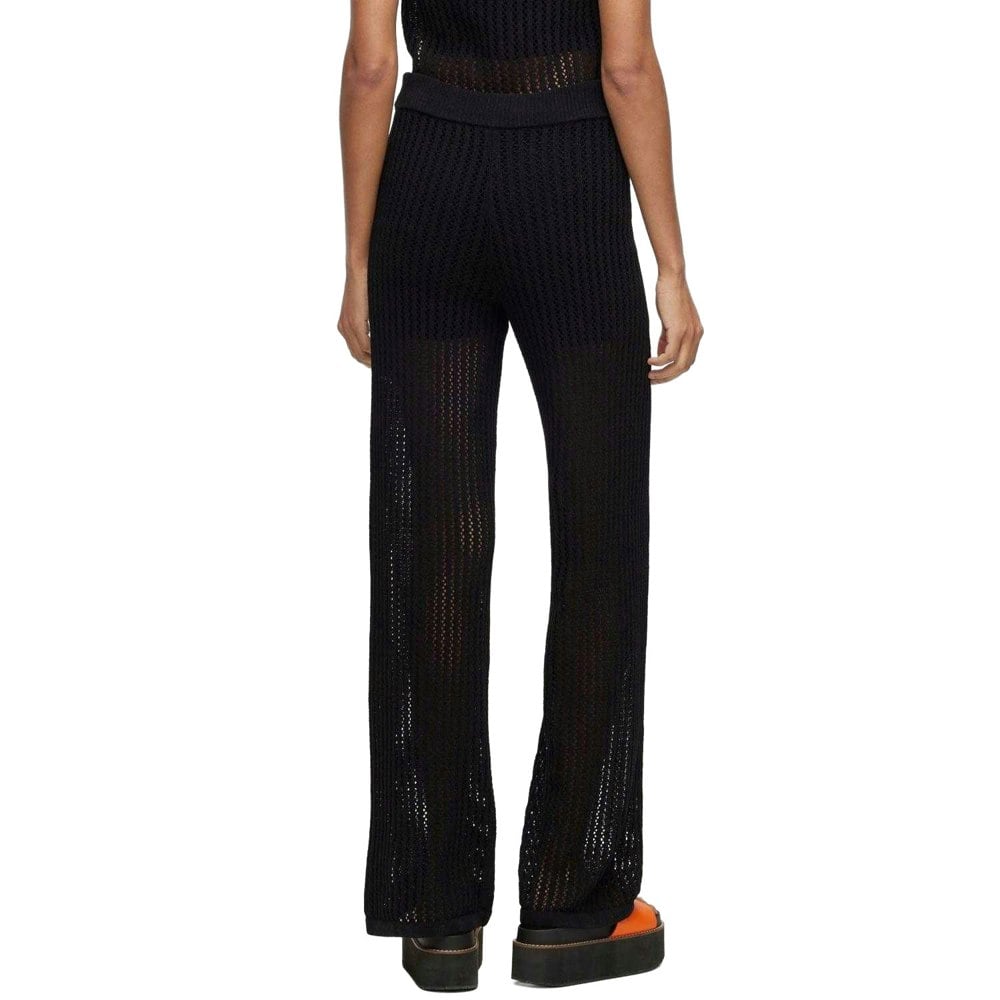 Hugo Womens/Ladies Slonise Knitted Trousers - Black