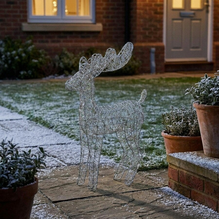 Garden Greatness Shimmering Gold LED Reindeer Decoration