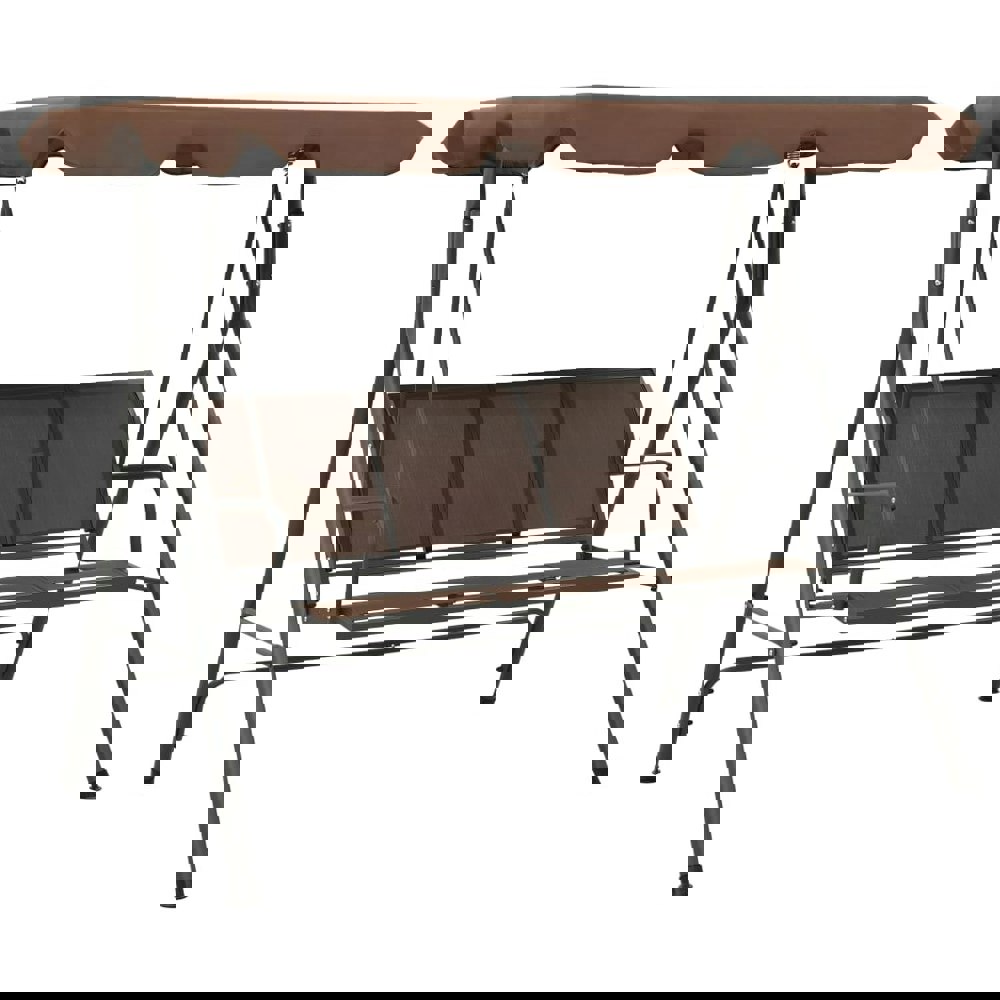 Berkfield Garden Swing Bench with Canopy Coffee