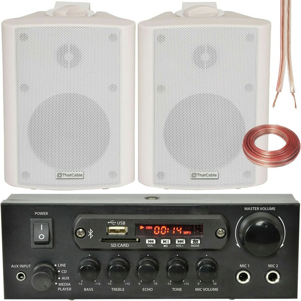 Bar Restaurant Bluetooth Wall Speaker System 110W Wireless Amp HiFi Music Kit - View #11