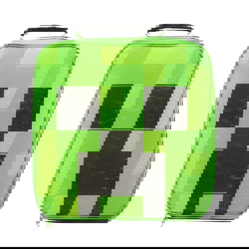 Minecraft Childrens/Kids Creeper Lunch Bag And Bottle Set - Green