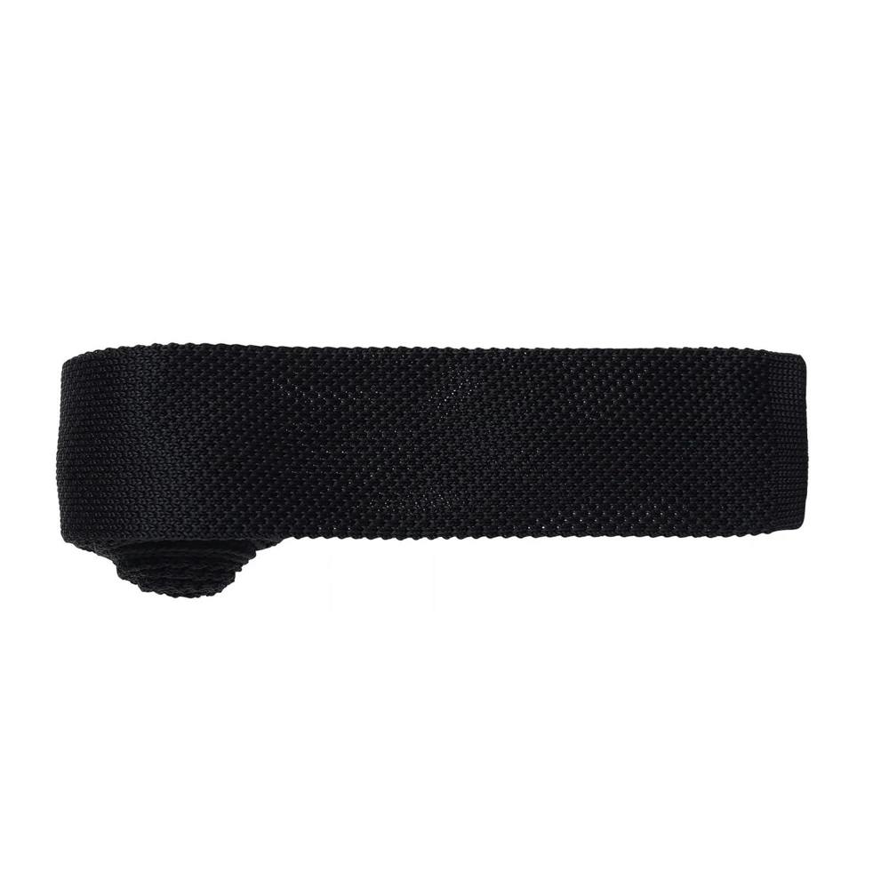 Premier Mens Slim Textured Knit Effect Tie (Pack of 2) - Black