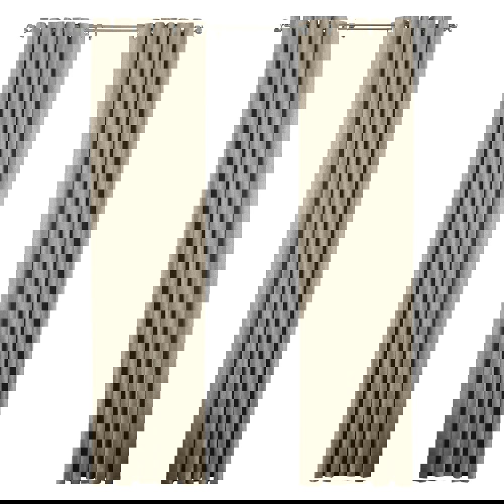 Riva Home Atlantic Eyelet Ringtop Curtains - Latte
