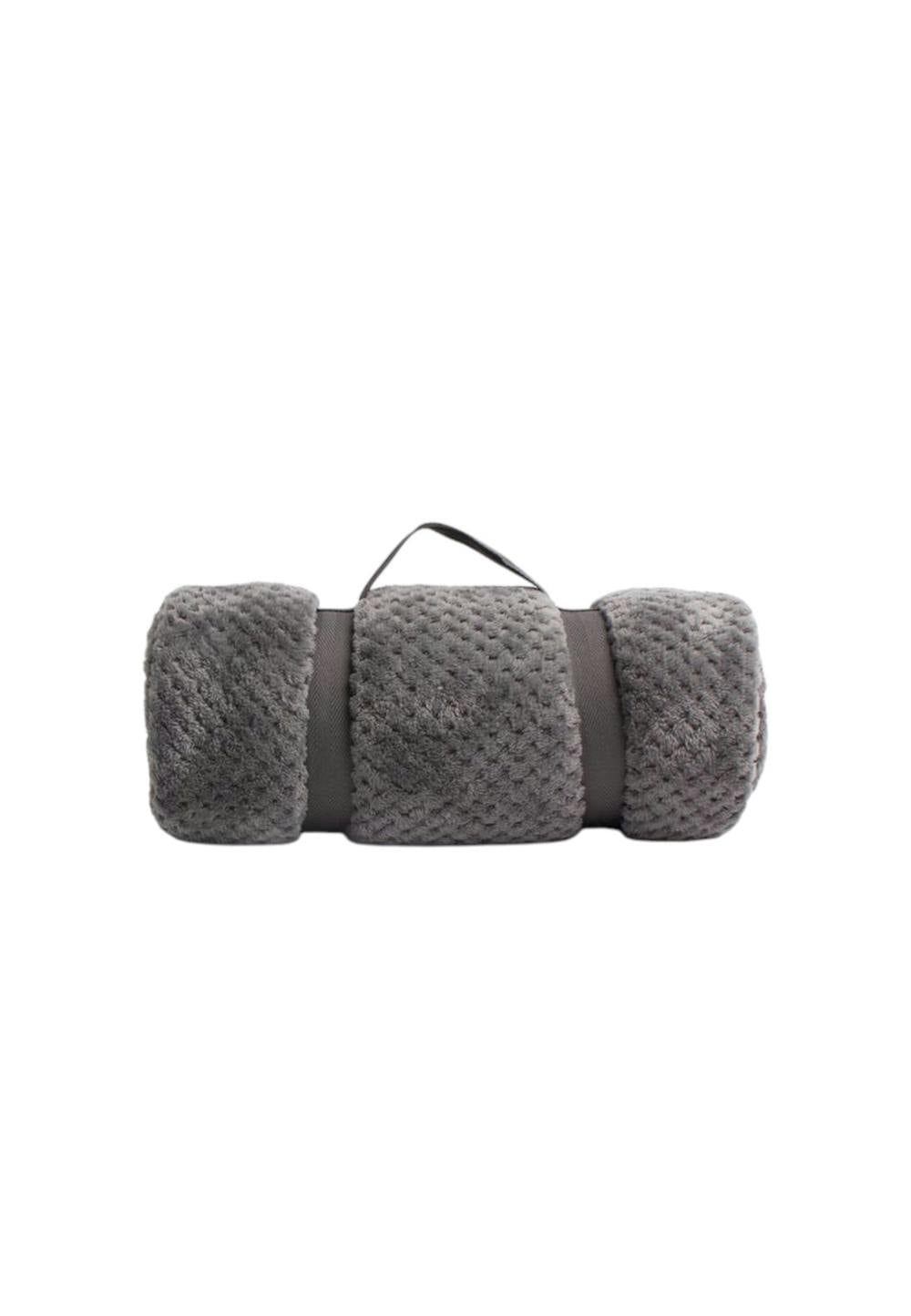Garden Greatness Luxurious Charcoal Home Waffle Throw