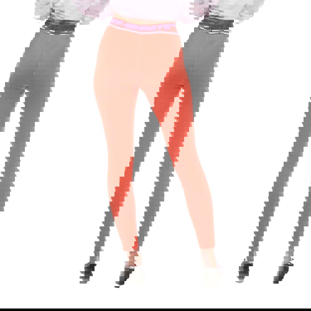 Off White Womens ATHL Logo Leggings - Coral