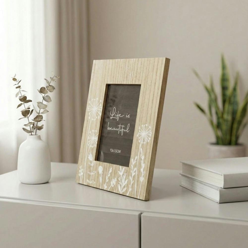 Garden Greatness Wooden Floral Photo Frame