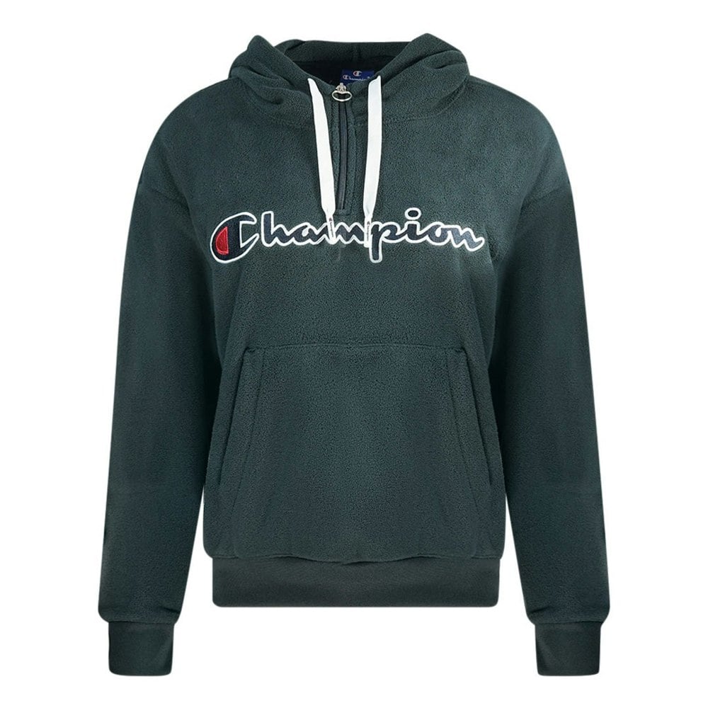 Champion Classic Script Logo Fleece Hoodie - Black