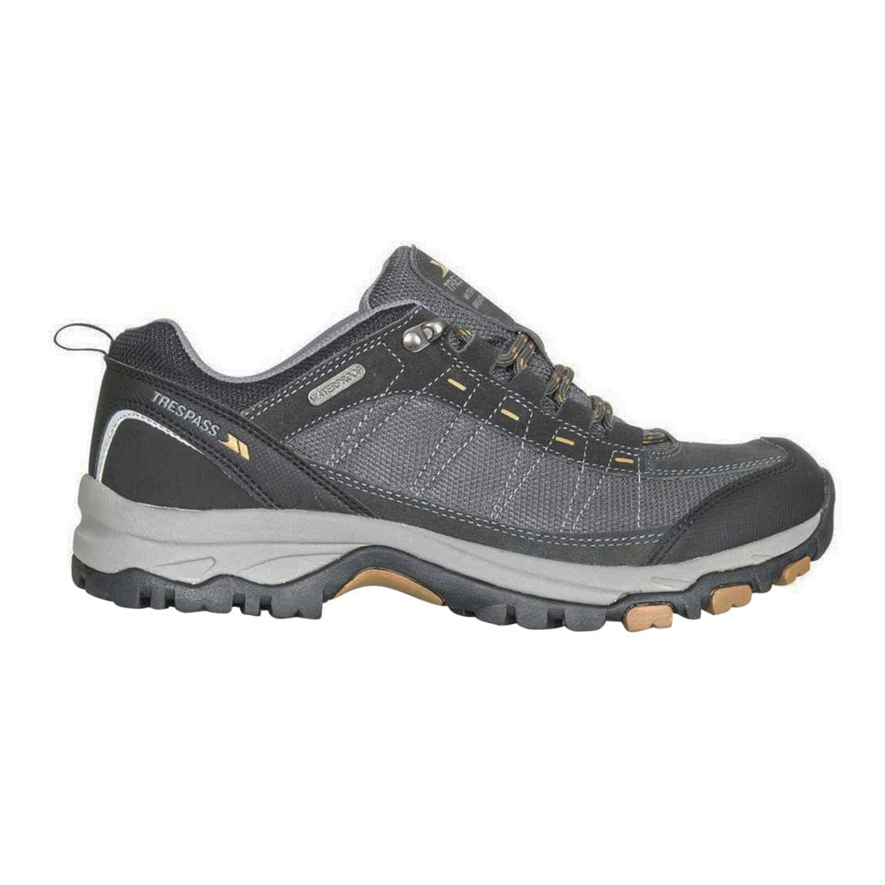 Trespass Mens Scarp Waterproof Lace Up Trainers - Castle