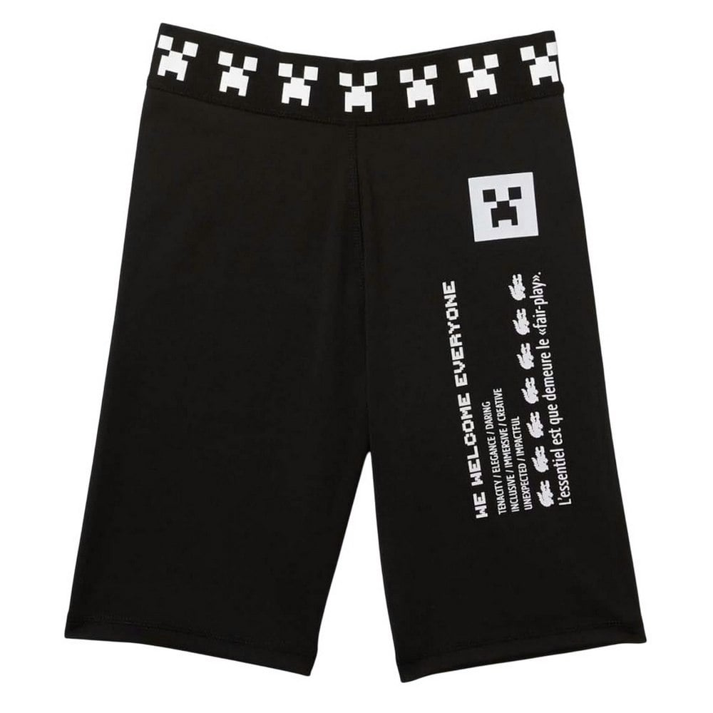Lacoste Womens/Ladies Live X Minecraft Biker Shorts - Black