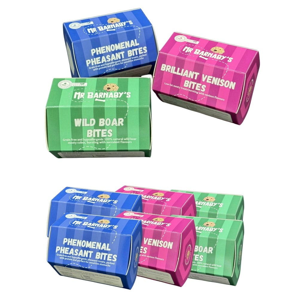 Mr Barnaby's Meaty Bite Small Dog Treat Bundle (Pack of 9)