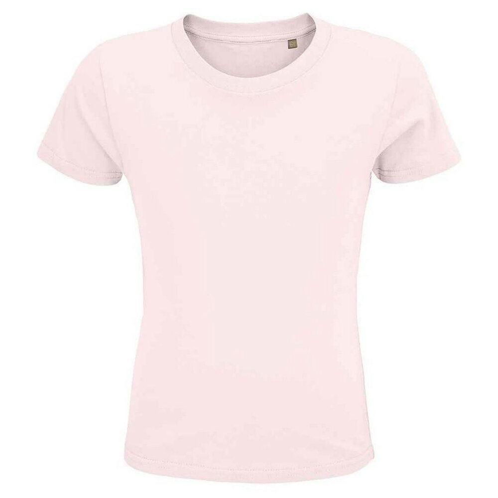 SOLS Childrens/Kids Crusader Organic T-Shirt - Pale Pink - Pale Pink - 100% Organic Cotton