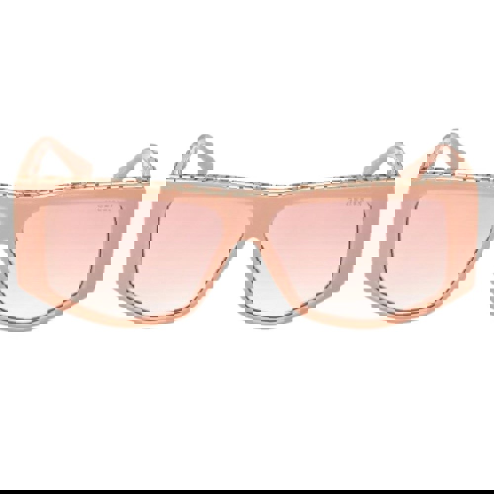 Guess Chain Design Shiny Pink Sunglasses One Size