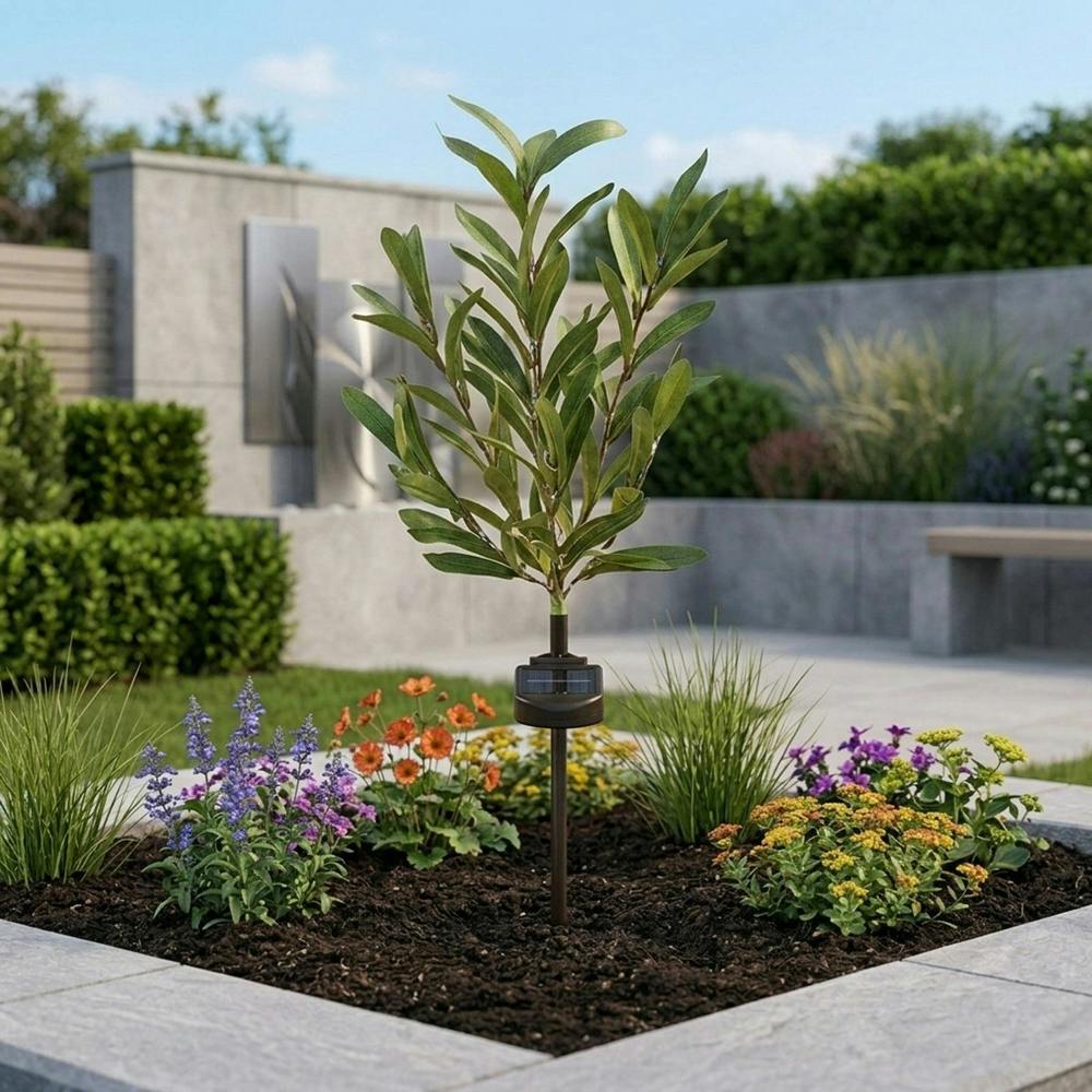 Garden Greatness Olive Tree Solar Garden Stake Lights