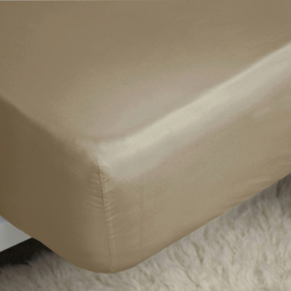 Belledorm Easycare Percale Fitted Sheet - Walnut Whip