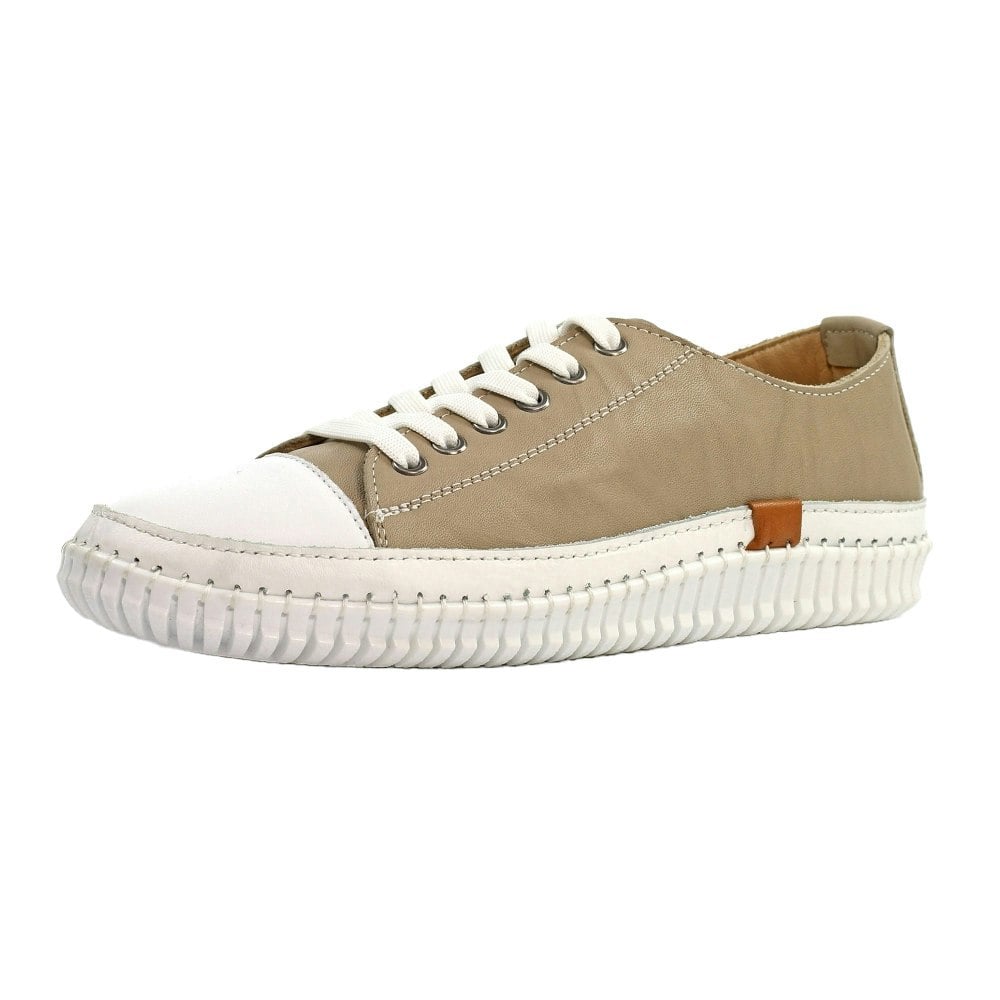 Lunar Womens/Ladies Truffle II Leather Plimsolls - Natural