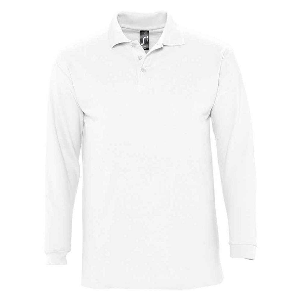 SOLS Unisex Adult Winter II Long-Sleeved Polo Shirt - White - S - White