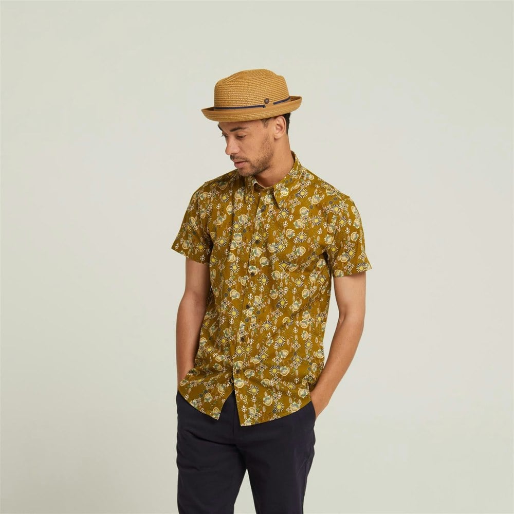 Gabicci V52GW04 Mens Harvey Woven Print Shirt Gabicci Vintage - SPRUCE