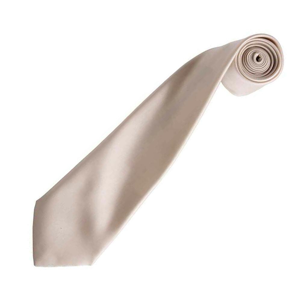 Premier Unisex Adult Colours Satin Tie - Natural
