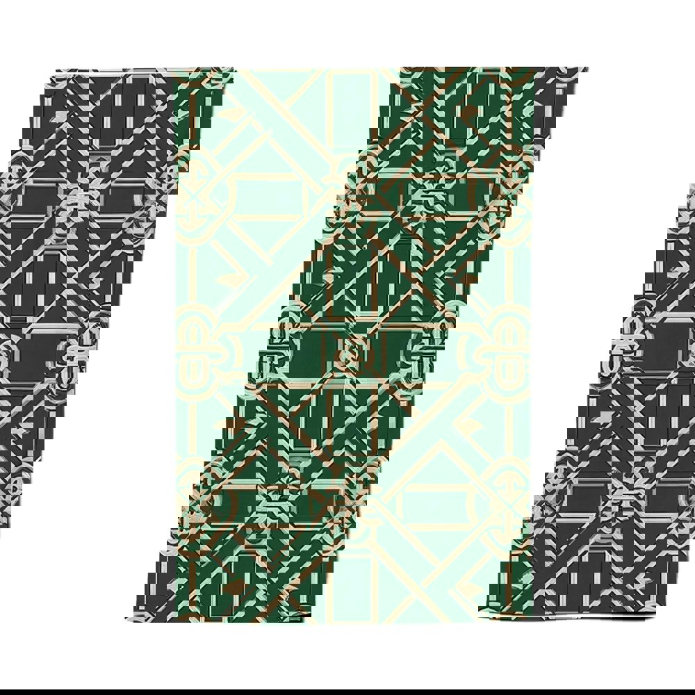 Warren Reed Green Lattice Design Tea Towel