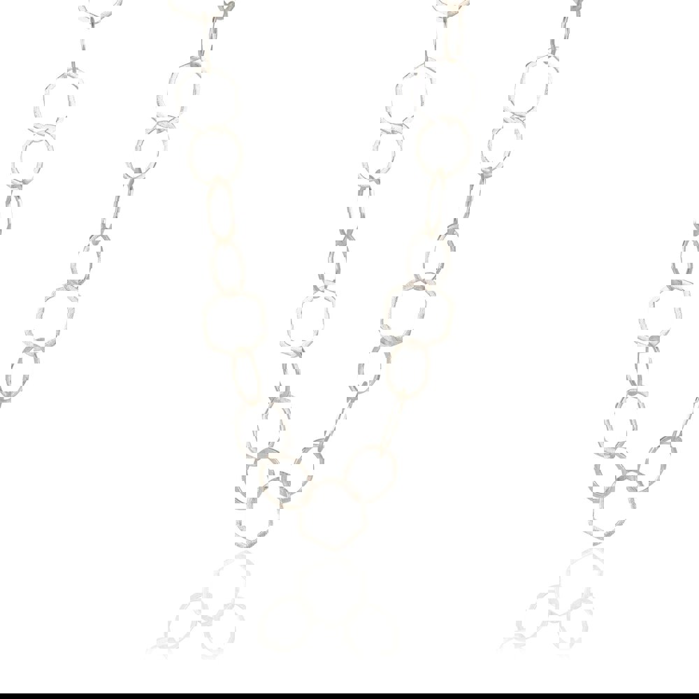 Hexagonal Loop Chain Silver 22"(56cm) - Lila Rasa