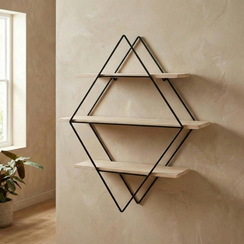 Garden Greatness Brixton 3 Tier Rhombus Wall Shelf