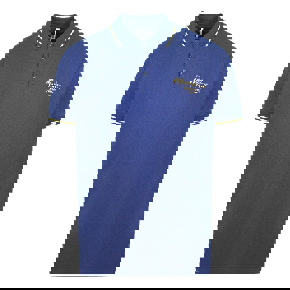 Moschino Tipped Collar Polo Shirt - Blue