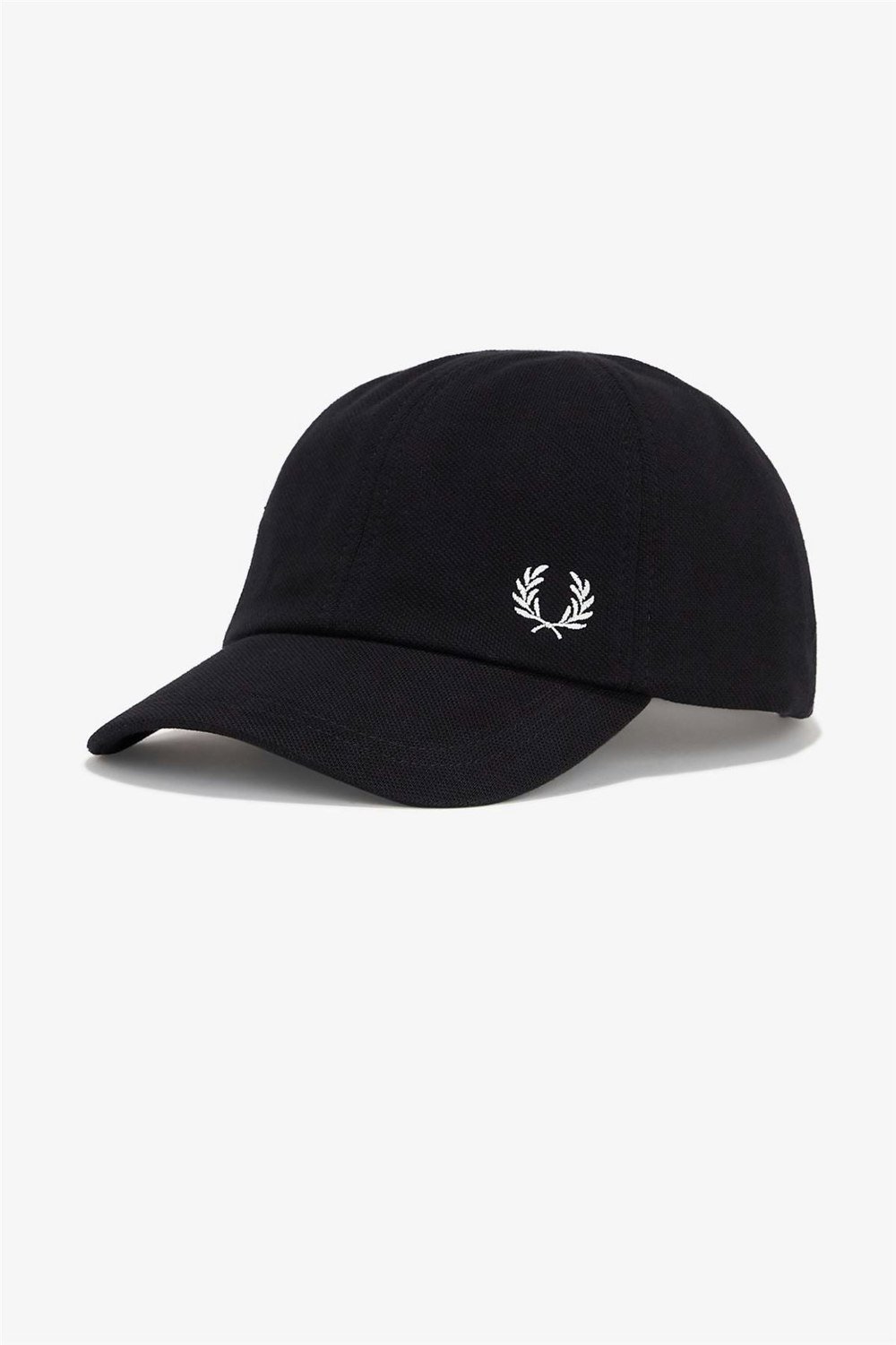 Fred Perry Pique Classic Cotton Cap - Black/White