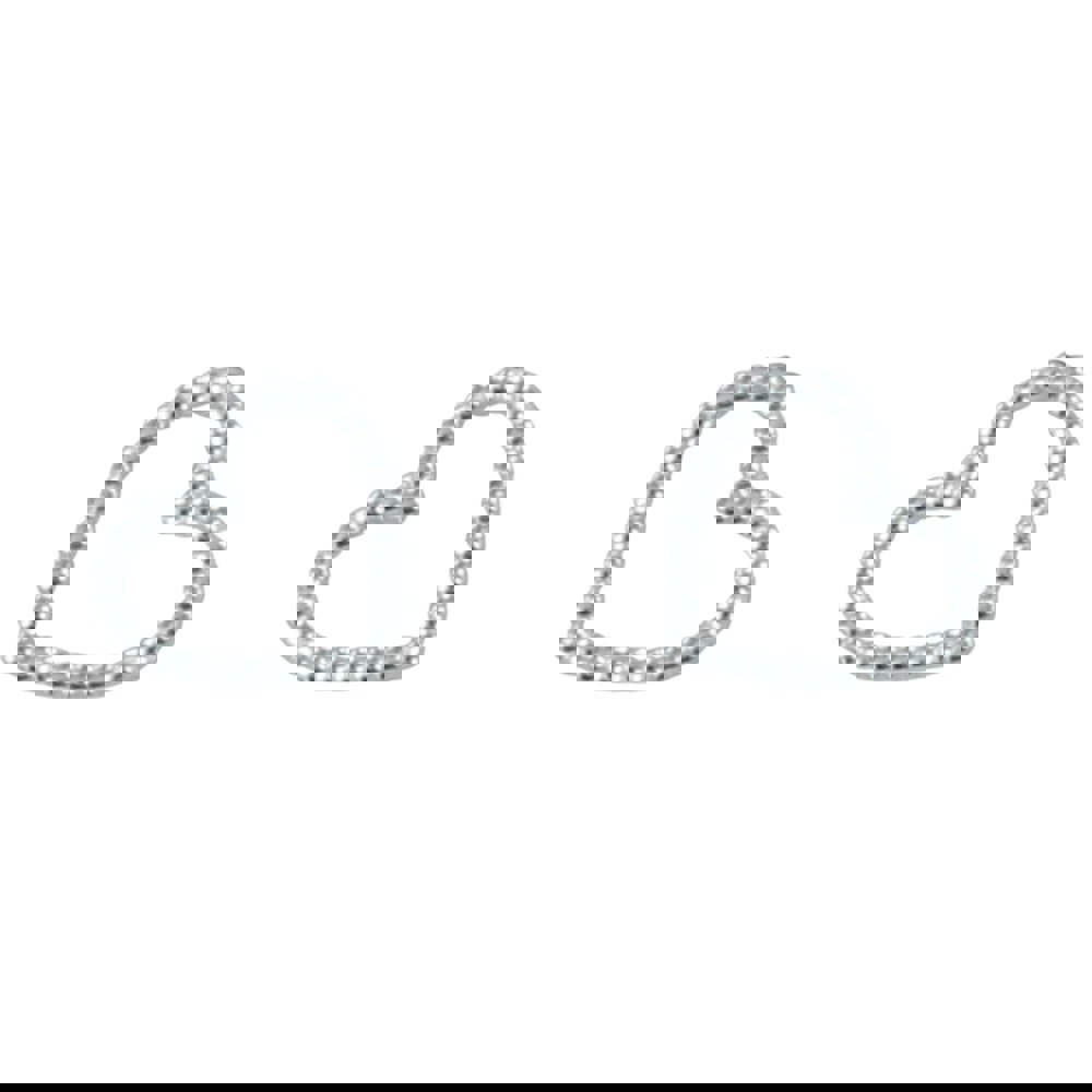 Beaded Heart Stud Earrings - Reeves & Reeves