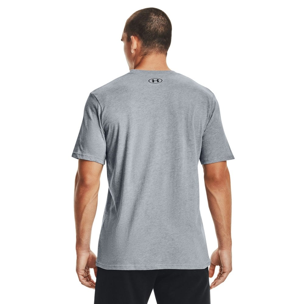 Under Armour Mens Sportstyle Short-Sleeved T-Shirt - Light Steel Heather/Black
