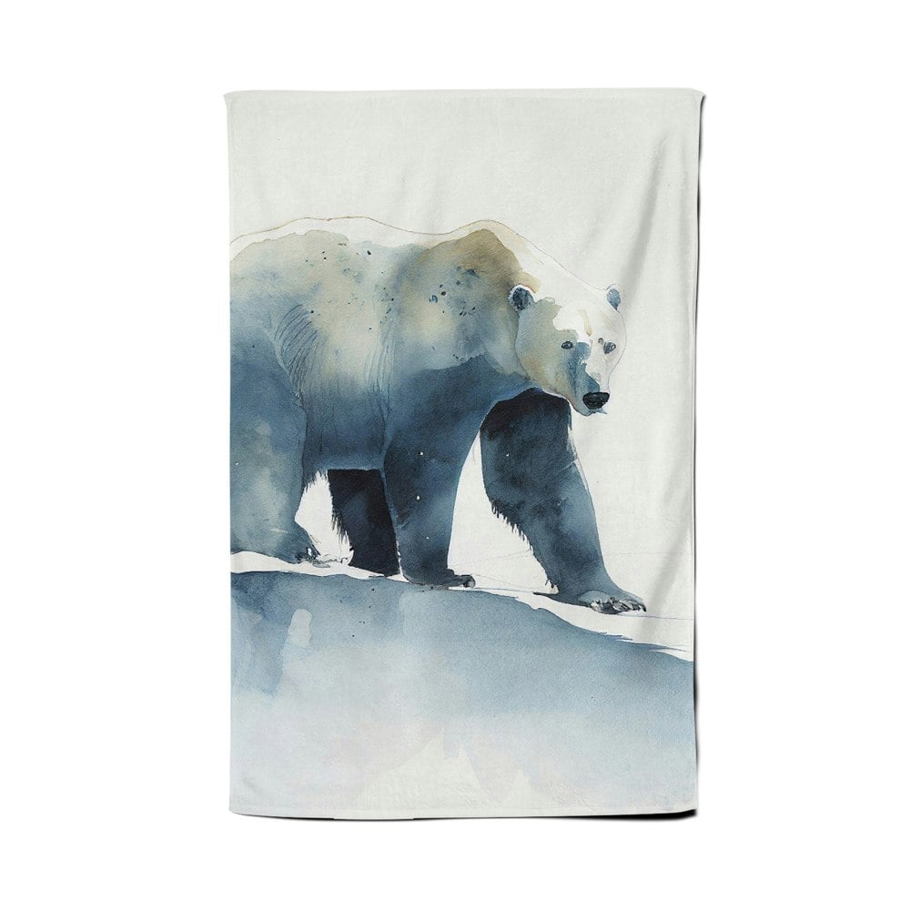 Warren Reed Polar Bear Watercolour Tea Towel