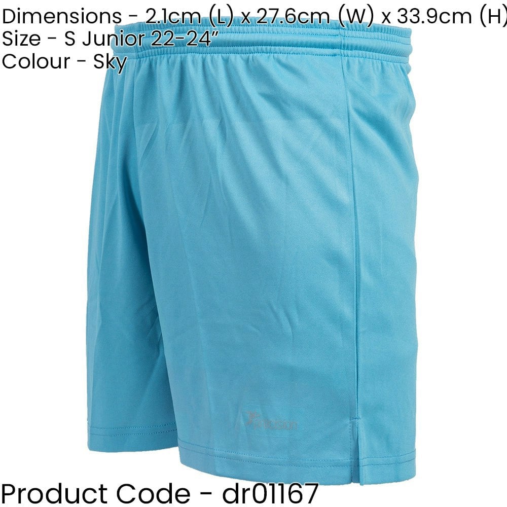 S JUNIOR Elastic Lightweight Football Training Shorts - Plain SKY BLUE 22-24"