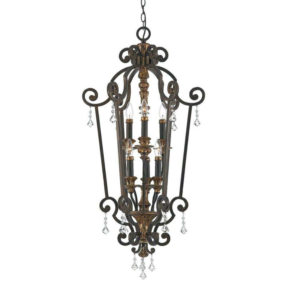 6 Bulb Chandelier Hanging Pendant LIght Heirloom LED E14 60W Bulb Loops
