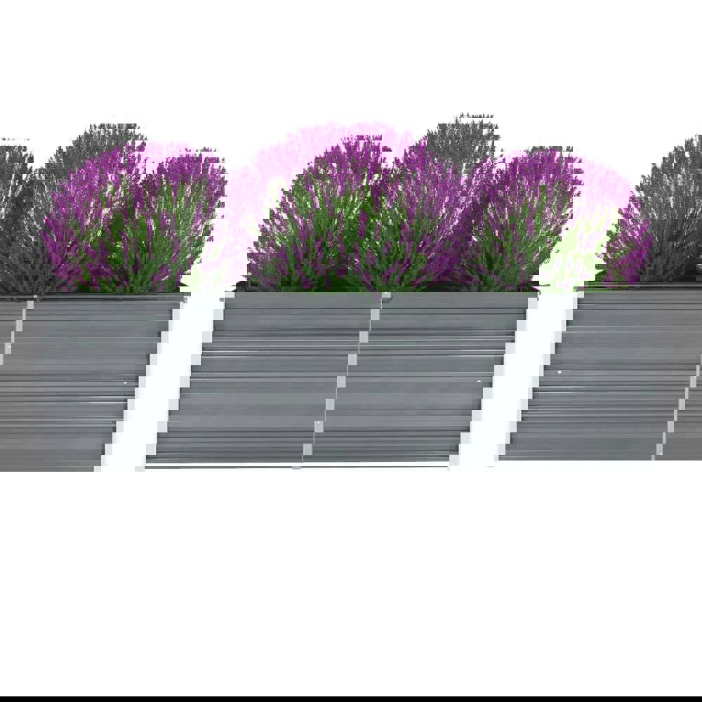 Berkfield Garden Raised Bed Galvanised Steel 160x40x45 cm Grey