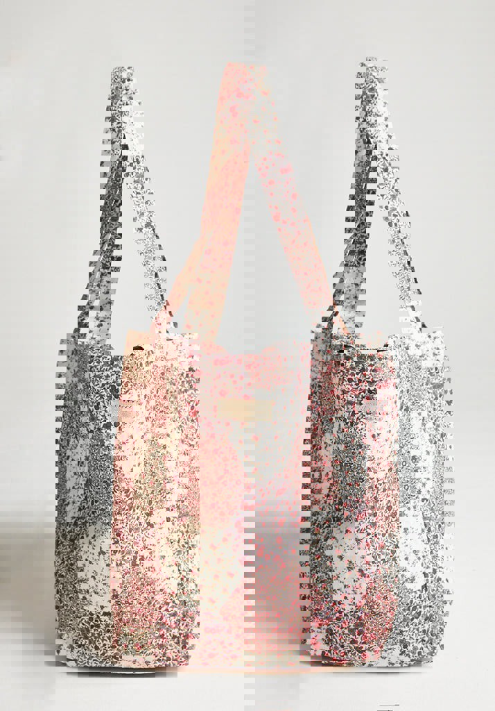 Tara Aster Patchwork Tote Bag in Pink