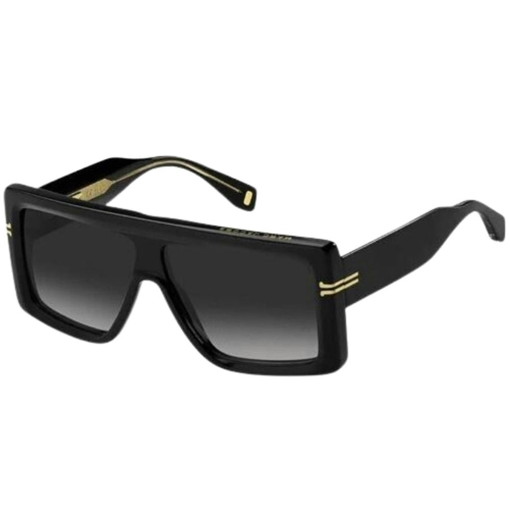 Marc Jacobs Black Square Framed Dark Grey Lens Sunglasses One Size