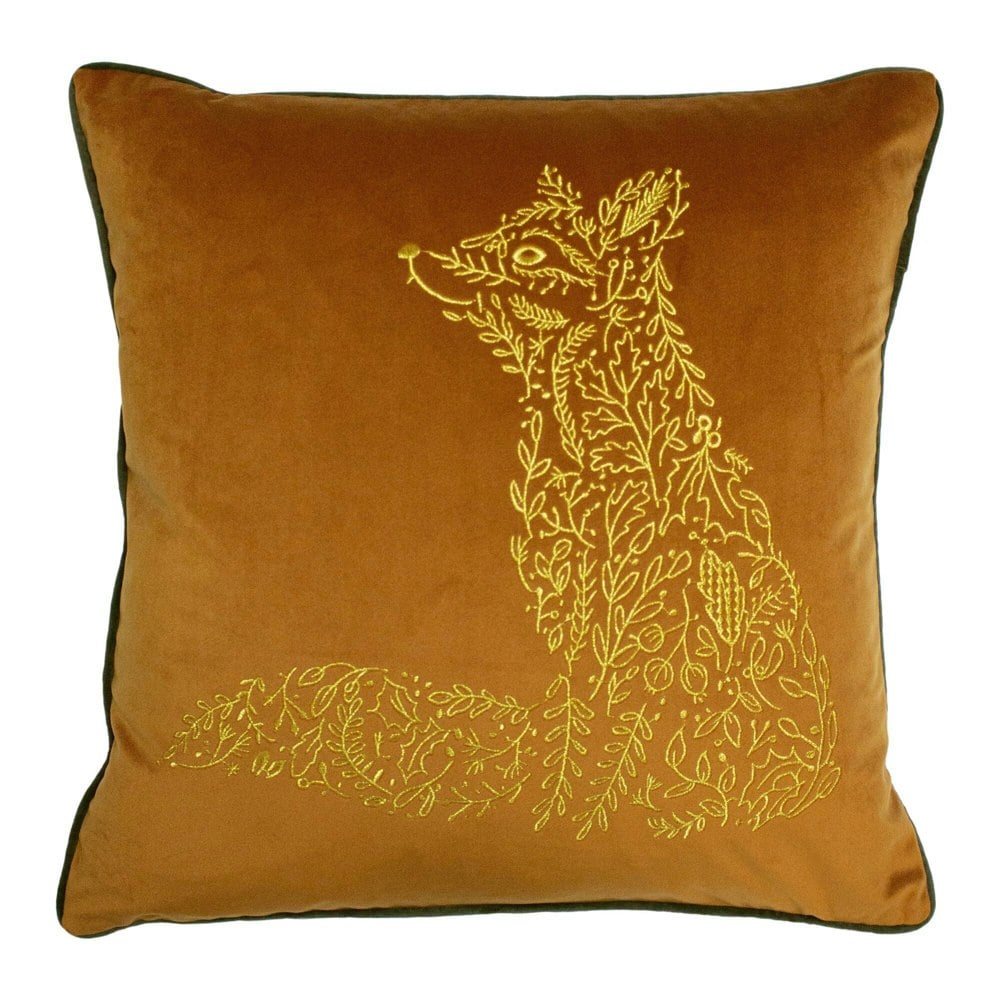 Furn Forest Fauna Fox Cushion Cover - Rust/Mink