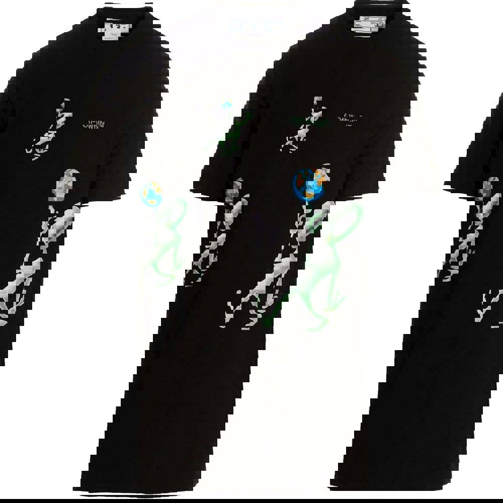 Off-White Alien Arrow Logo Oversized Fit Black T-Shirt XS