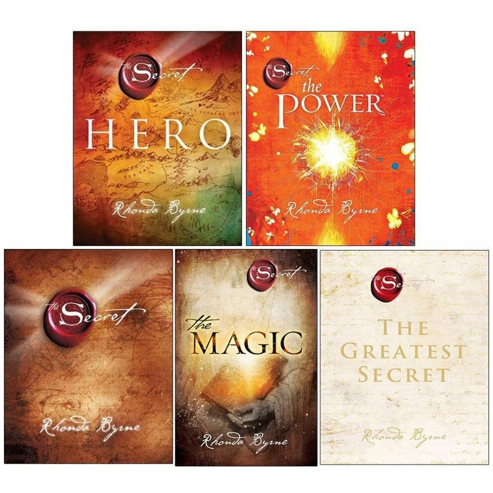 Rhonda Byrne The Secret 5 Book Set, Hero, The Power, The Secret, The Magic, The Greatest Secret