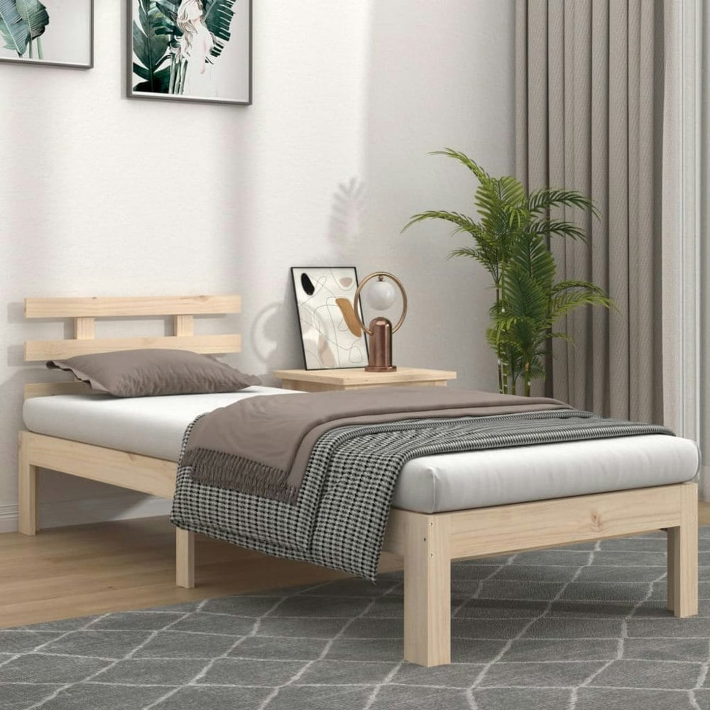 Berkfield Bed Frame Solid Wood 100x200 cm
