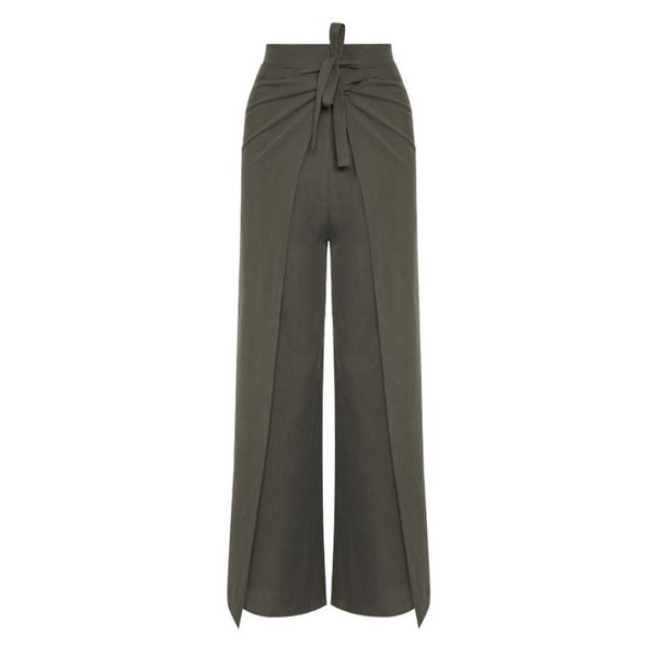 Blue Nude ~ Slow Fashion Brand - Casa Wrap Pants in Stone Grey